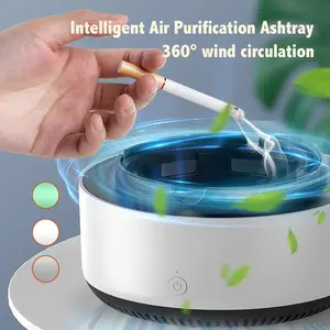 Smart Ashtray Air Purifier,Remove Secondhand Smoke and Odor Instantly,Batteries Not Included, Ring Aromatherapy Tablets