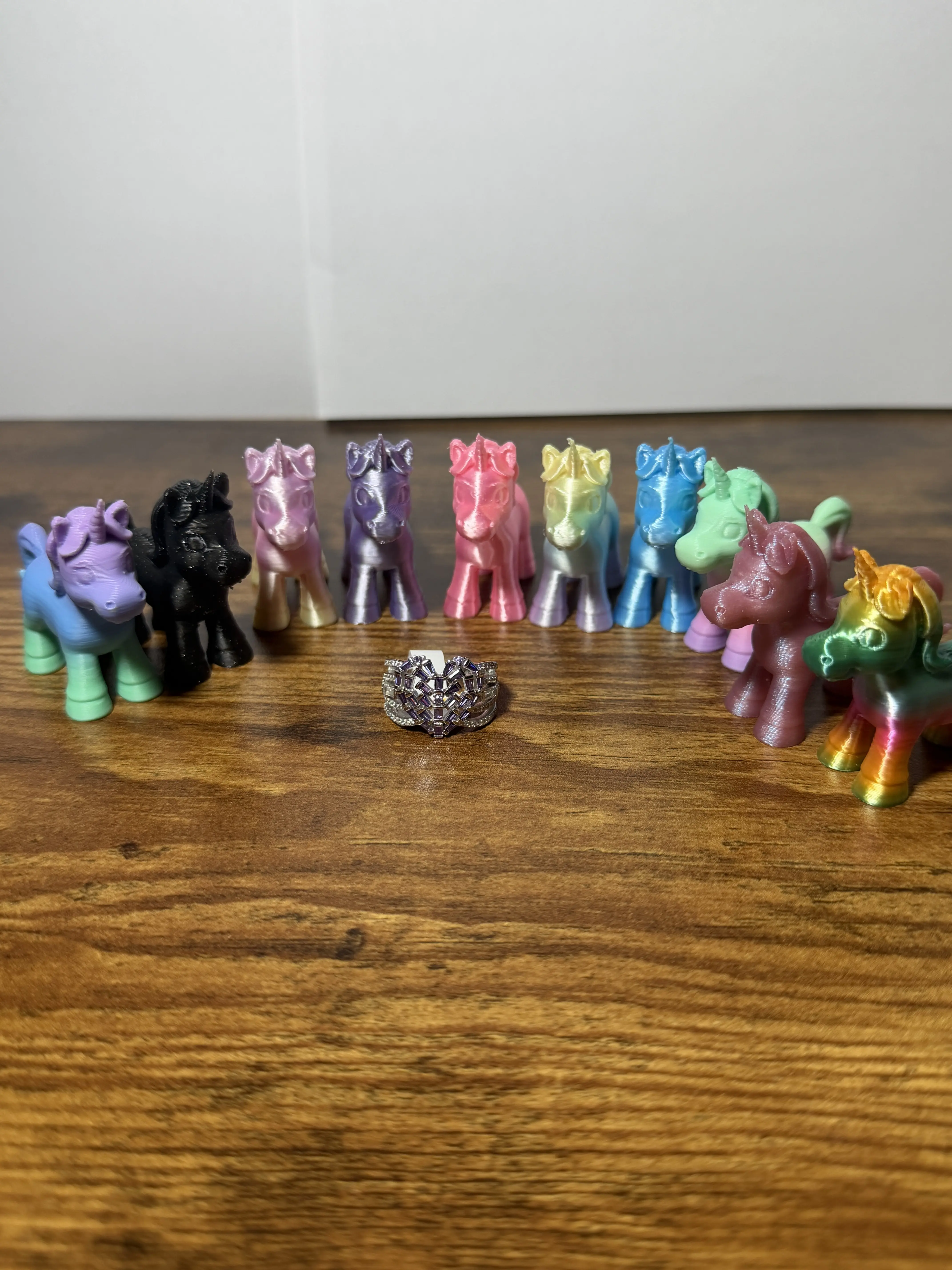 10-Pack 3D Printed PLA Sparkle 2x2 Inches Mini Unicorn Action Figures, Classic Novelty Animal Toys Fun for All Ages Kids' Playtime