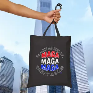 Cotton Canvas Tote Bag. MAGA, TRUMP24, Make America Great Again.