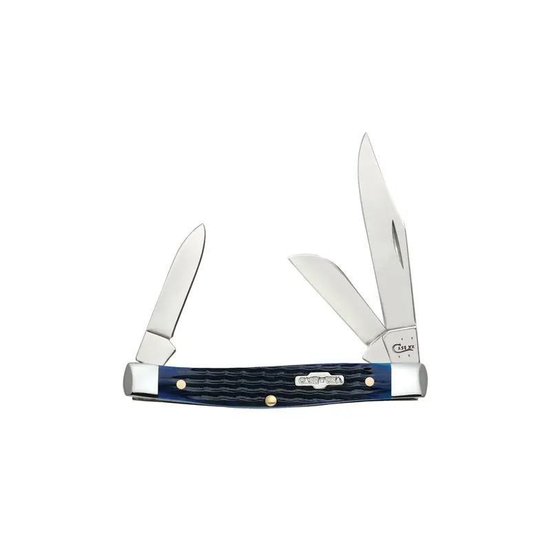 Case Blue Bone Medium Stockman Knife 3 Blade Rogers Corn Cob Jig - Model 2806