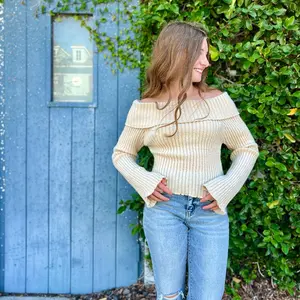 Women's Off The Shoulder Pullover Top with Fold Over Design - Womenswear, Shirts