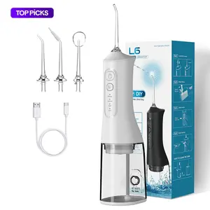 Wireless Water Flosser & Oral Irrigator 4 Nozzles IPX7 Waterproof Oral Irrigator  Ideal for Home and Travel | Especially Suitable for Braces Orthodontics and Dental Care / Combats Tartar  Hygienic  Cleaner Dental Care Rechargeable  Plug-and-Play