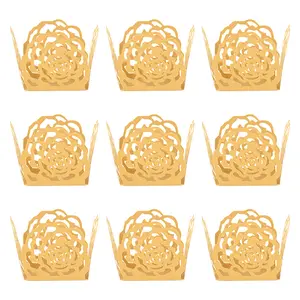 30/50count Chocolate Wrappers Wedding Truffle Candy Paper Box Mini Baking Cups Cucountake Tray for Birthday Party Decoration Supplies