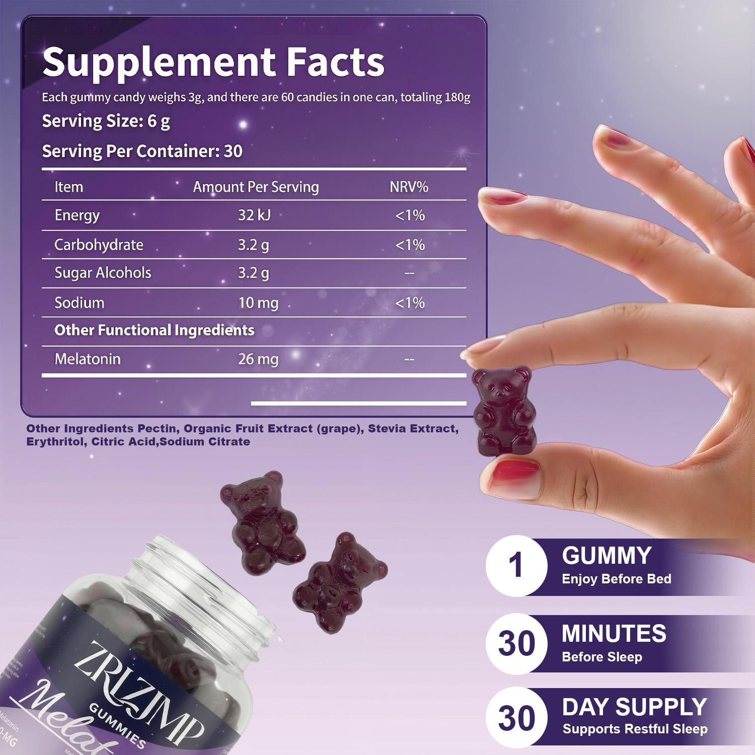 26mg Melatonin Bear Gummies High Potency Sleep Support 26mg Melatonin Bear Gummies High Potency Sleep Support