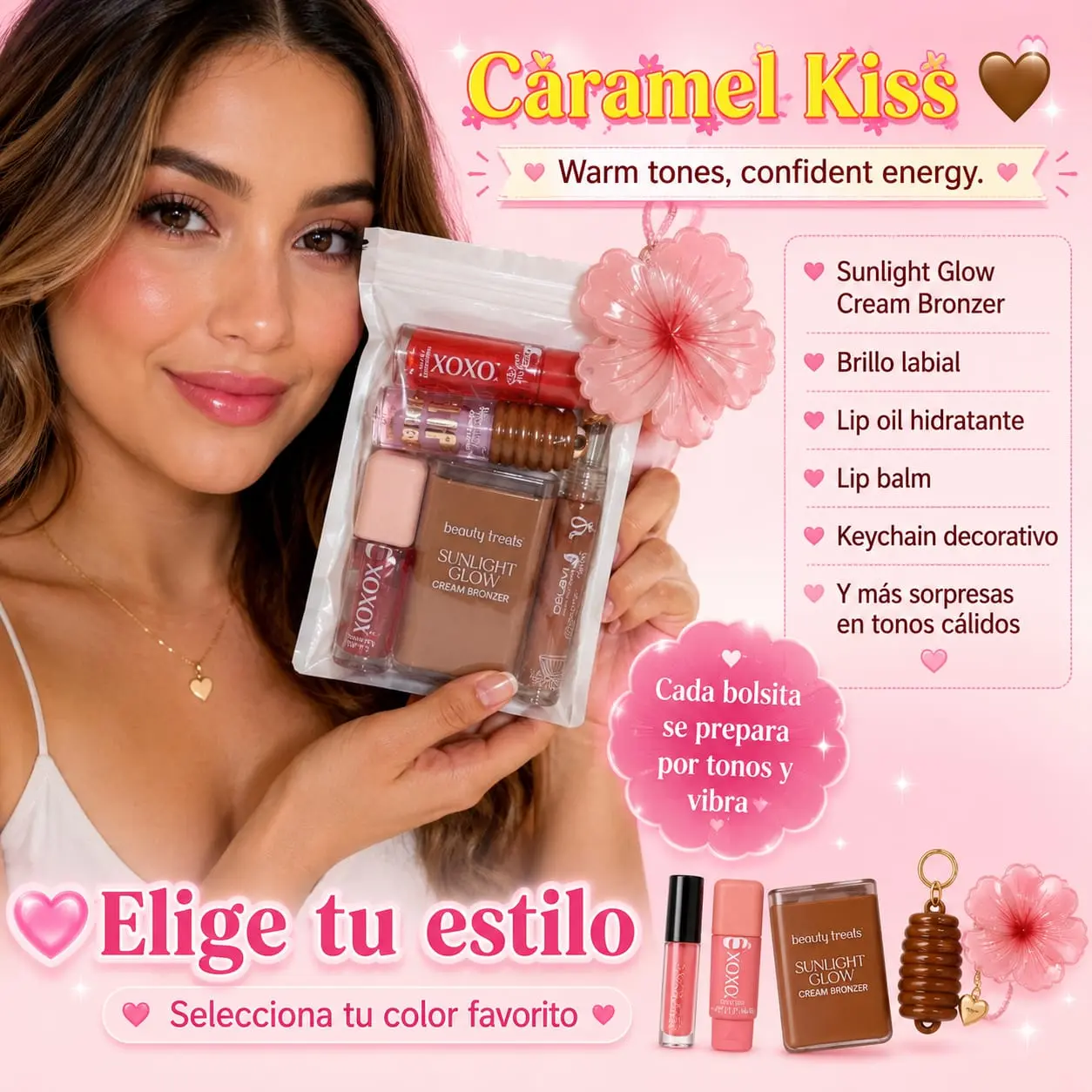 Cute Beauty Bag for Lipstick, Lipgloss, Shimmer Lip Products, Lip Care Essentials