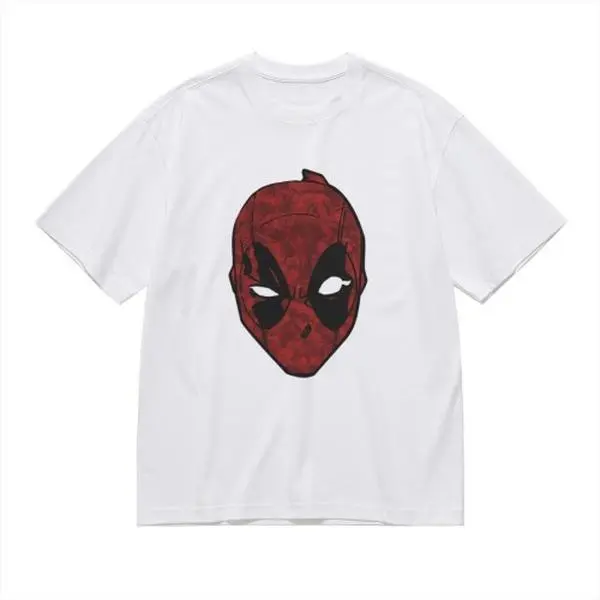 Marvel Deadpool T Shirt Premium Cotton Crewneck Short Sleeve Graphic Tee With Bold Red Black Suit And Mask Pattern Streetwear Essential, Tops, Shortsleeve, Casual