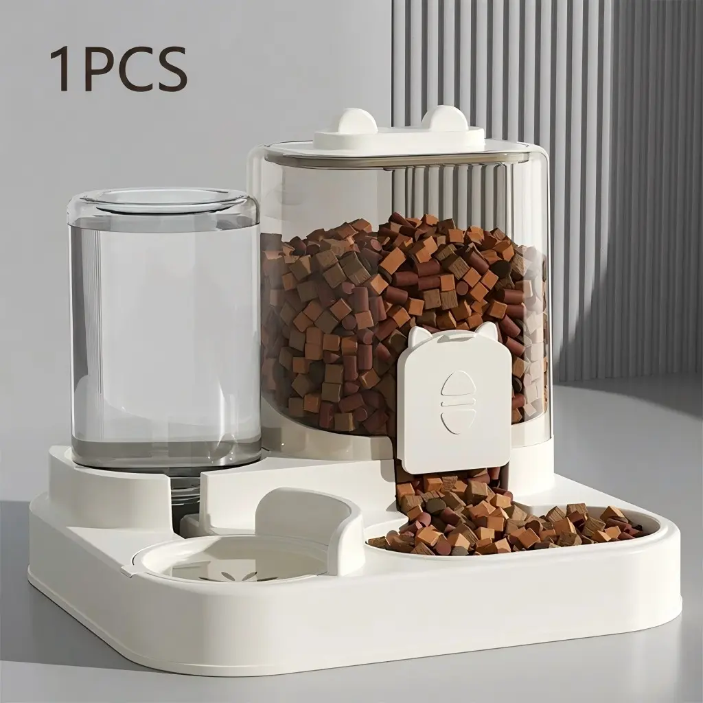 Automatic Feeder for Dogs & Cats, Gravity Pet Food Water Dispenser, Large Capacity, Smooth Operation, Energy Efficient, Neater Feeder
