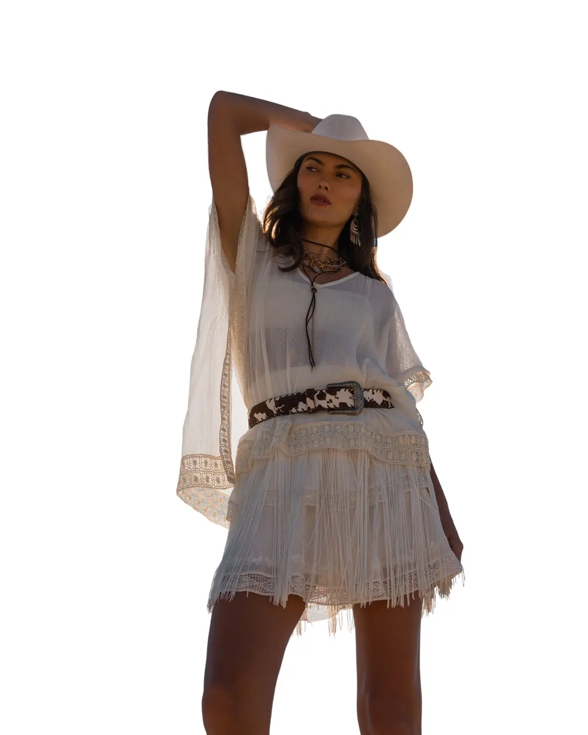 Shyanne Women's Women'S Fringe Lace Pullover Kimono - Swsp26v2-Iv