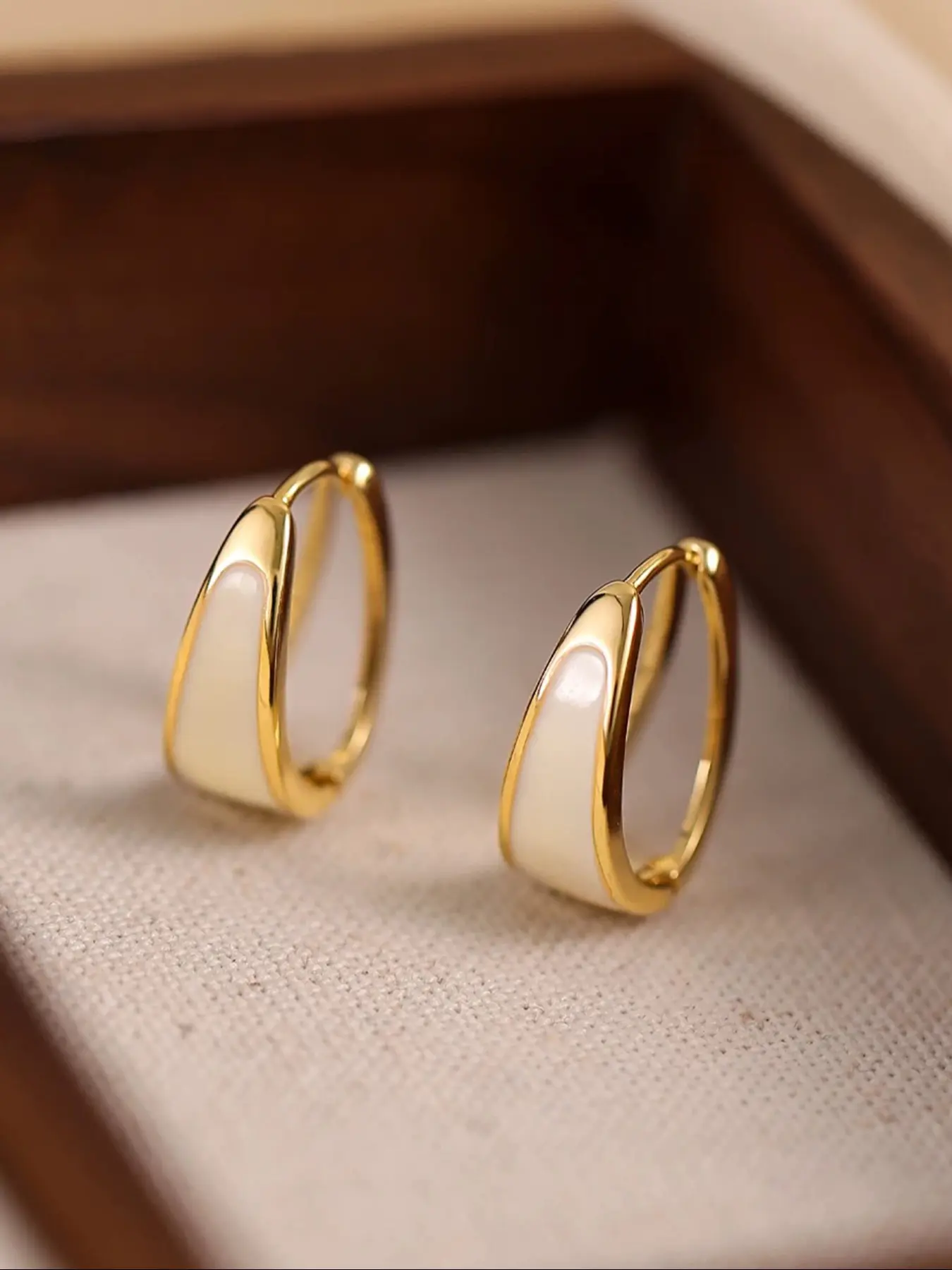Elegant Geometric Fashion Earrings for Women, Small Size, Perfect for Parties & Daily Wear, Simple Luxury Design, Minimalist Hoop Earrings, Fashionable Jewelry Accessories