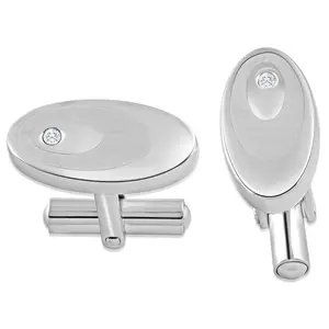 Men's Stainless Steel Oval Polished 10.5mm Cufflink Men's Stainless Steel Oval Polished 10.5mm Cufflink