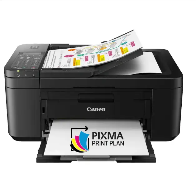 Canon PIXMA TR4720 Wireless All-in-One Printer, Black, Inkjet Color Printer, Home Office Printer, Wireless Office Machine, Desktop Inkjet, Canon Printing Device