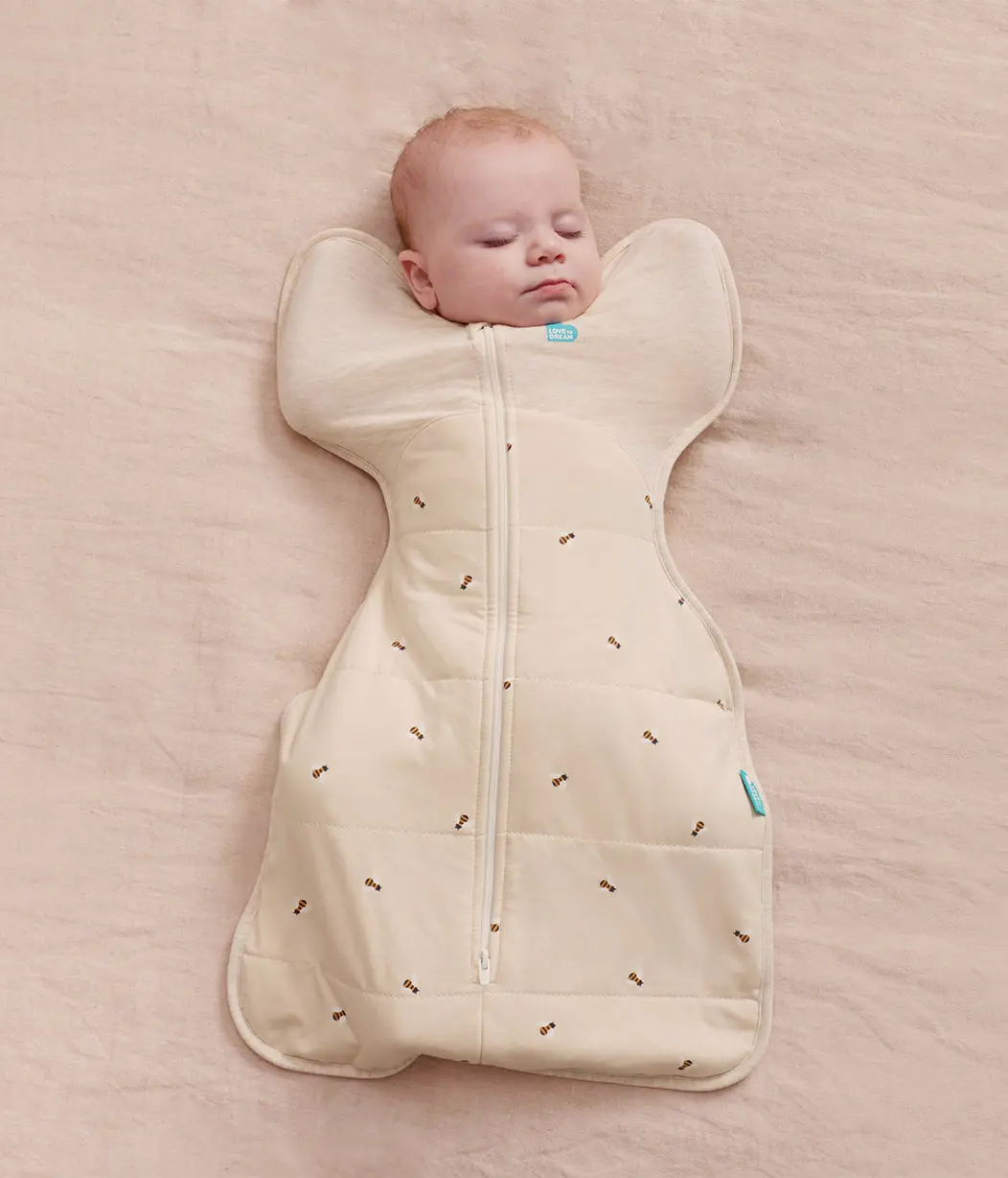 Swaddle Up™ 2.5 TOG Cotton Oatmeal Bees Swaddle Up™ 2.5 TOG Cotton Oatmeal Bees