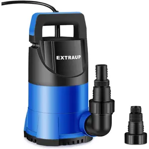Sump Pump 1HP/Dirty Pump, Pump 3900 GPH low suction for Swimming Pool Pond Basement Window with 16.4ft Cord
