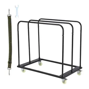 Gaomon Steel Heavy-Duty Metal Panel Cart - 5” Smooth PU Wheels, 1800 LB Capacity Drywall Dolly for Sheetrock, Lumber