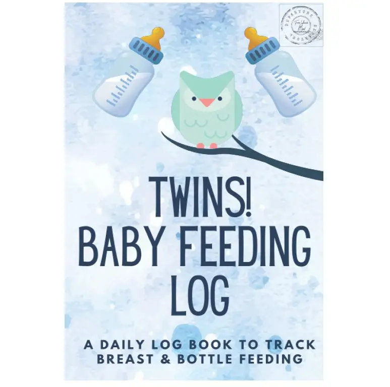 Twins! Baby Feeding Log: A Daily Feeding Log Book for Moms to Track Twins Breastfeeding and Bottle Feeding Schedule and Amounts - Perfect Gift for New Twin Moms and Dads