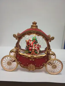 Customized Christmas Palace Car LED Lanterns Christmas Decorations Ornaments Red