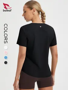 BALEAF Ice Cooling Athletic Shirts for Women UPF 50+ Workout Tops Running Short Sleeve Tennis Breathable Quick Dry Moisture Wicking Stretch Loose Fit Lightweight Sun Protection Casual Tops for Gym Hiking Travel Outdoor Summer Daily Multi Purpose Female