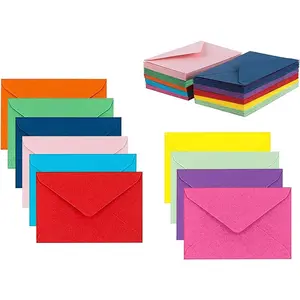 Colorful Self-Seal Envelopes 5" x 7" Assorted Colors Bulk Pack for Invitations, Birthday, Graduation, Baby Shower, Greeting Cards (50)