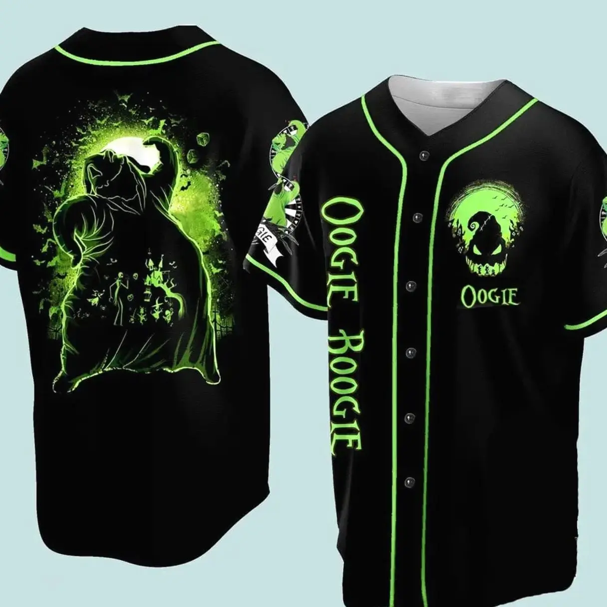 Halloween Oogie Boogie Jersey Shirt, Halloween Movie Baseball Jersey, Nightmare Before Christmas, Halloween Jersey H6W