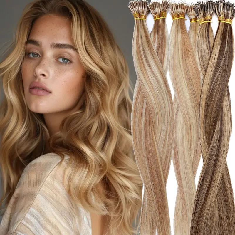 50G/Pack Nano Ring Hair Extensions Human Hair Nano Rings Tip Hair Extensions For Women Give Gifts