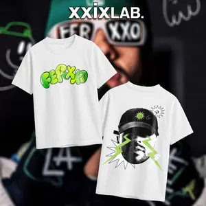 29Lab. Ferxoo V2 Double Side Heavy Cotton Graphic Hoodie Vintage Rap Shirt Hiphop Streetwear Clothing Gift For Music Lovers Breathable Printing Lightweight T-Shirt