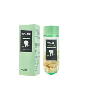 30pcs Natural Toothpaste Tablet Bits - Chewable Mouthwash Whitening Bite Tablets for Teeth SLS & Fluoride Free Eco & Travel Friendly - Zero Waste Packaging - Mint & Activated Charcoal (Peppermint) Oral