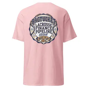 Men's Bagtucket T-Shirt - Lacrosse, Finance Pipeline Segue, Goldfish Memory, Next Play Themed Graphic Tee