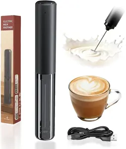 Powerful Handheld Milk Frother Wand Stainless Steel Whisk Battery Operated for Coffee Lattes Cappuccinos & Matcha Drink Mixer Foam Maker For Latte, Cappuccino, Hot Chocolate, Egg stirrer  Handheld Electric maker