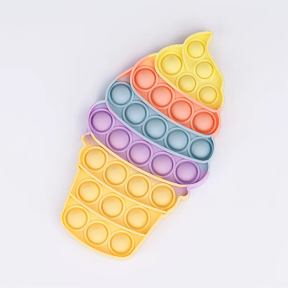 Colorful Ice Cream Pop It Toy for Kids - Fun Sensory Fidget Toy with Multiple Colors and Textures