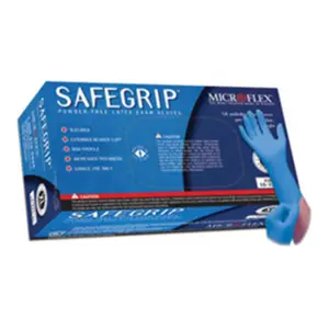 SafeGrip Powder-Free Latex Gloves - Blue - XLarge