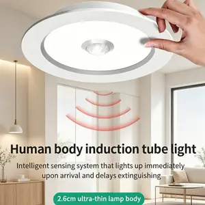 Human Body Sensor Cylinder Light Embedded LED Infrared Hallway Staircase Ceiling Sound Control Radar Spotlight, Smart Home Security Lighting