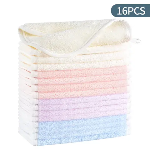 16pcs Microfiber Facial Cleaning Wipes, Face Wash Cloths, Cleansing Cloths, Reusable Makeup Remover Cloths, Blue, 5.9inch X 5.9inch, Single Item Pack