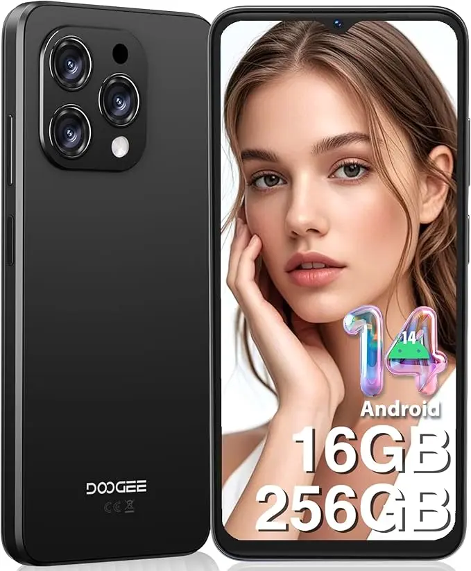 DOOGEE N55 Pro Unlocked Phone, Android Phone with 16GB RAM 256GB