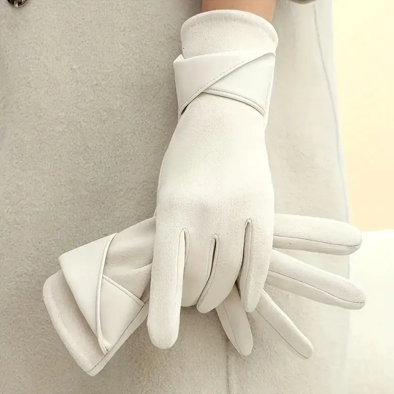 Women's Touchscreen Winter Gloves, Warm Fleece Lining, Elegant Design, Ideal for Cold Weather, Perfect for Daily Use & Outdoors