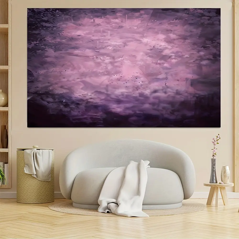Purple Starry Sky Print Vinyl Backdrop - 2 Sizes Available, Durable, Glam, Vinyl Wall Decoration, 59x82.7in/150x210cm, Ideal for Artistic Photos, Indoor Use