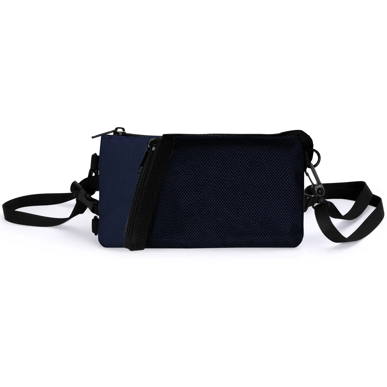 VNFIOEI Small Crossbody Bag for Men, Horizontal Cell Phone Pouch Fits up to 6.5", Slim Sling Bag, 5 Pockets, Arm Strap