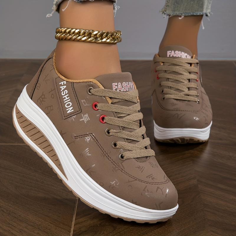 Women's Fashionable Rocker Sneakers - Breathable, Non-Slip Thick Sole ...