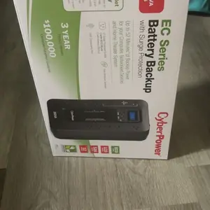 CyberPower EC850LCD Ecologic UPS Battery Backup and Surge Protector, 850VA/510W, 12 Outlets, ECO Mode, Compact, UL Certified