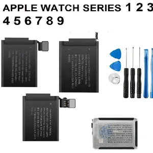 Battery iWatch Apple Watch Series 1 38mm / 1 42mm / Series 2 38mm / 2 42mm / Series 3 38mm / 3 42mm / 4 40mm / 4 44mm / Series 5 40mm / 5 44mm / Series 6 40 / 6 44mm / Series 7 41mm / 7 45mm / Series 8 45mm / 8 41mm / Watch Series 9 41 / 9 45mm Battery