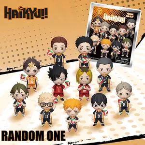 1pc Haikyuu!! Officially Licensed 3D Anime Character Series Mystery Bulk Bag Clip Keychain Random One Hinata Shoyo and Kageyama Tobio or Other Characters For Mom and Friend Anniversary Gifts for Back to School