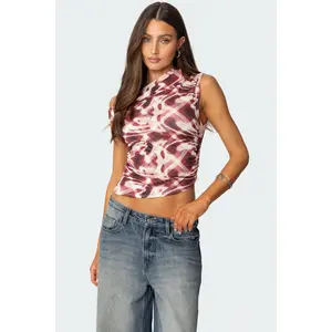Portlyn Printed Asymmetric Top