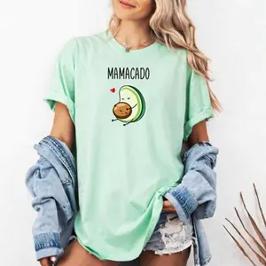 Mamacado T-Shirt, Cute Avocado Graphic, Funny Mom Shirt, Trendy Green Tee, Adorable Love Design, Perfect Gift for Moms, Fun Avocado Lover Shirt, Comfortable Casual Wear, Unique Mother's Day Shirt