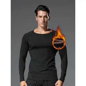 6pcs Men'S Thermal Fleece-Lined Athletic Set - Warm Long Sleeve Top & Leggings for Running, Gym, and Outdoor Activities - Black, Stretchy, and Comfortable for Fall/Winter Workouts, Gym Clothes, Best for Christmas Men's Charcoal Heather Fleece Hoodie