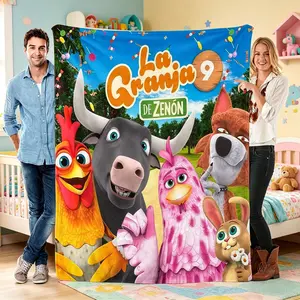 La Granja De Zenon Flannel Blanket Fun and Cozy Throw Blanket Perfect for Bedroom Playroom or Travel Ideal Gift for Boys and Girls