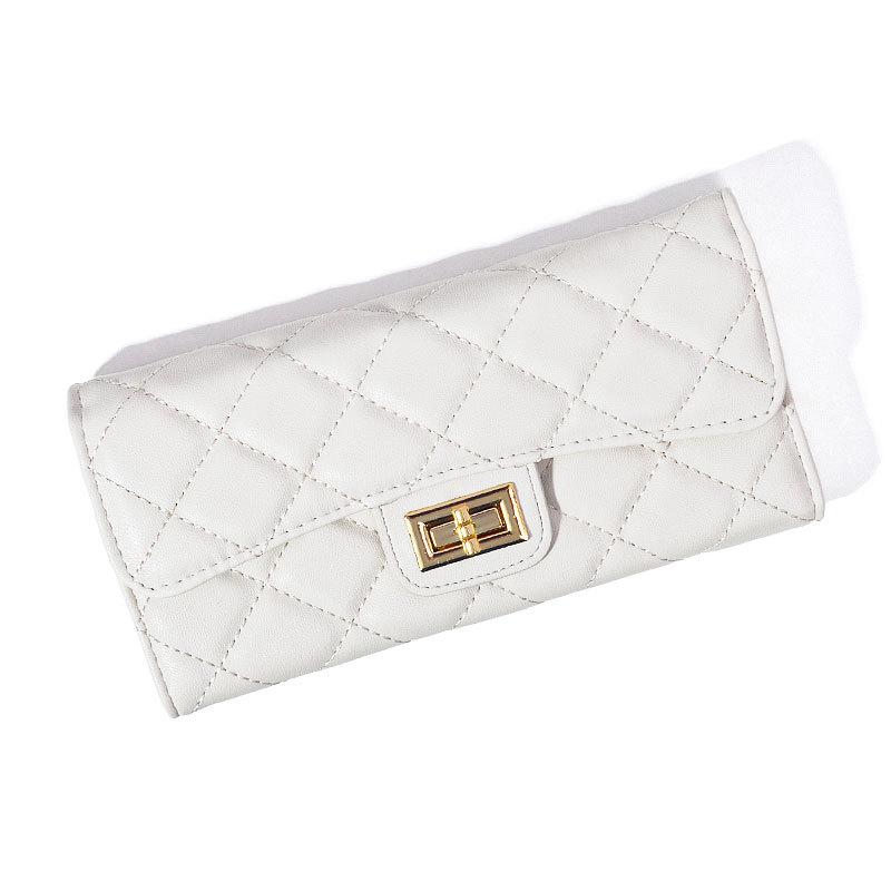 Ello Women's Plaid Long Wallet with Multi-Card Holder Simple Style Expandable Design Secure Zip Closure