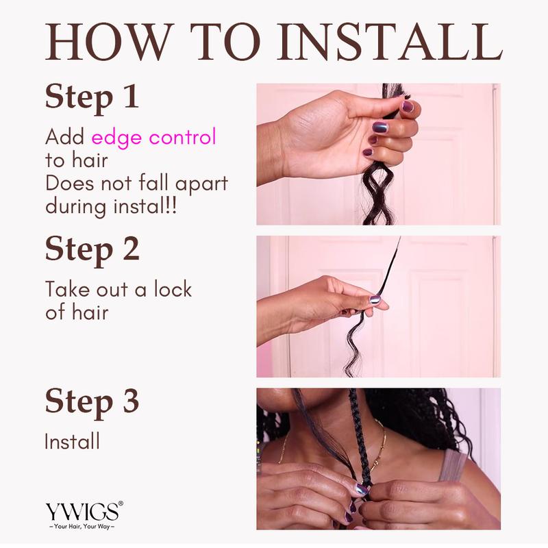 [YWIGS] Bulk Human Hair for Braiding No Wefted Natural Color - Human Hair for Boho Braids TikTokShopJumpstartSale