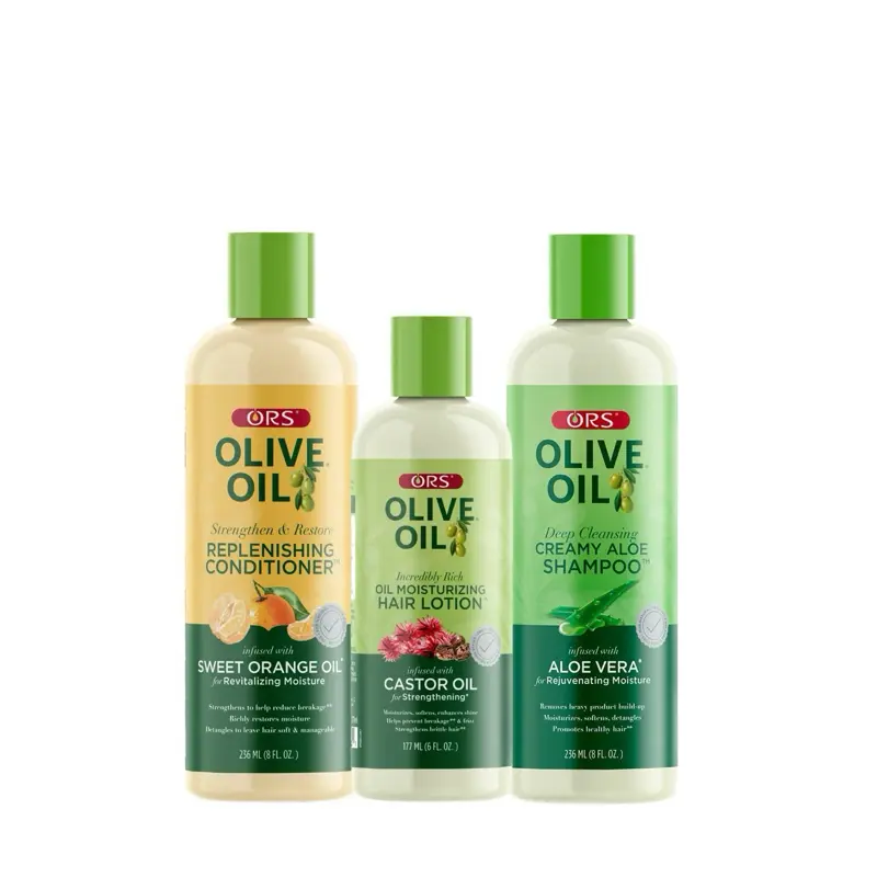 Olive Oil Shampoo, Conditioner & Hair Lotion for Moisture & Strengthening 3-Piece Set