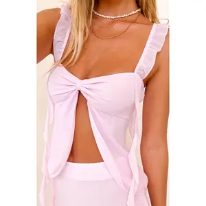 Caspian Pink Chiffon Top