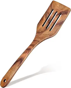 MAGNAWARE Cajun Cooking Essentials 18" Acacia Wooden Spatula | Heat Resistant & Extra Long Design for Southern Gumbo & Crawfish Boil