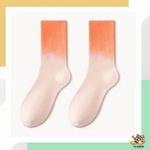 TikSocks|Fun Socks-Ombre Socks orange-pink